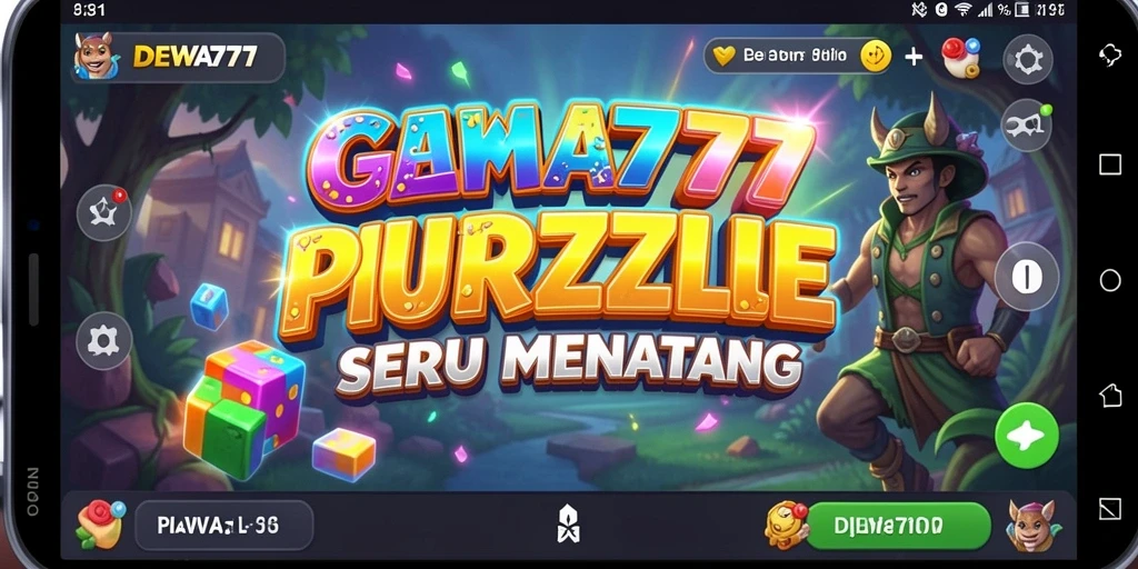Tampilan gameplay DEWA777 yang menarik dengan berbagai tantangan puzzle.