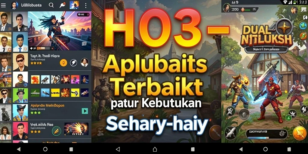Tampilan antarmuka aplikasi H03 yang sederhana dan efektif.