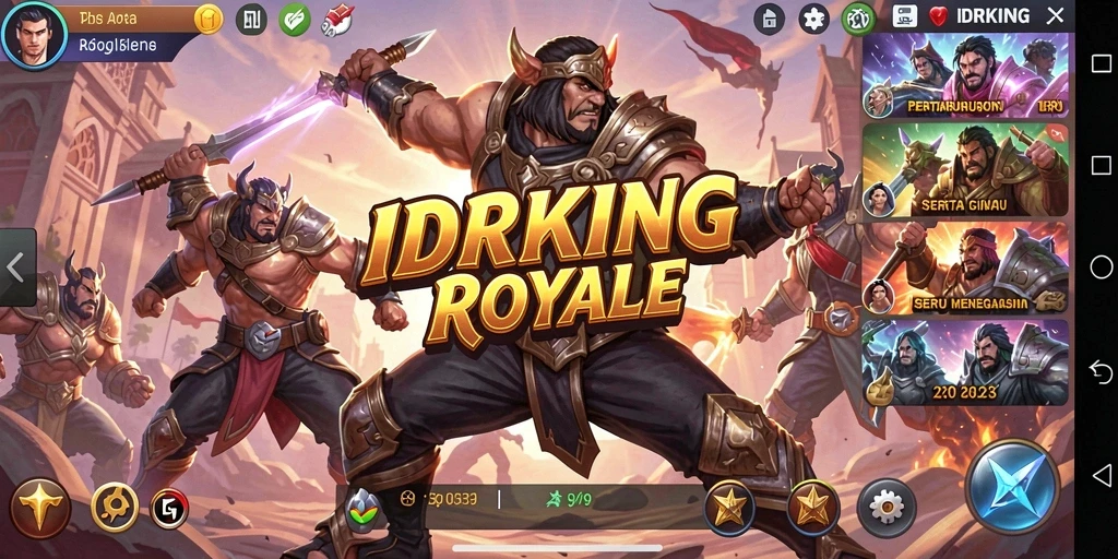 Tangkapan layar gameplay IDRKING menampilkan aksi Battle Royale yang mendebarkan.