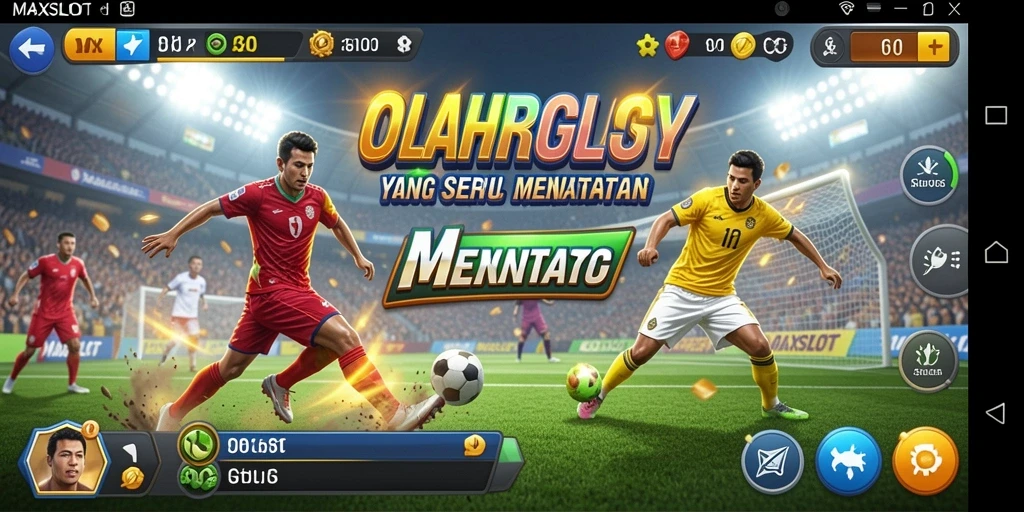 Tampilan gameplay seru dari MAXSLOT yang menggambarkan aksi olahraga.