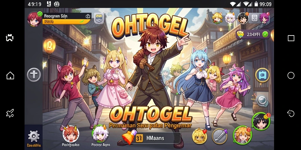 Screenshot gameplay OHTOGEL yang menarik dengan karakter Anime.