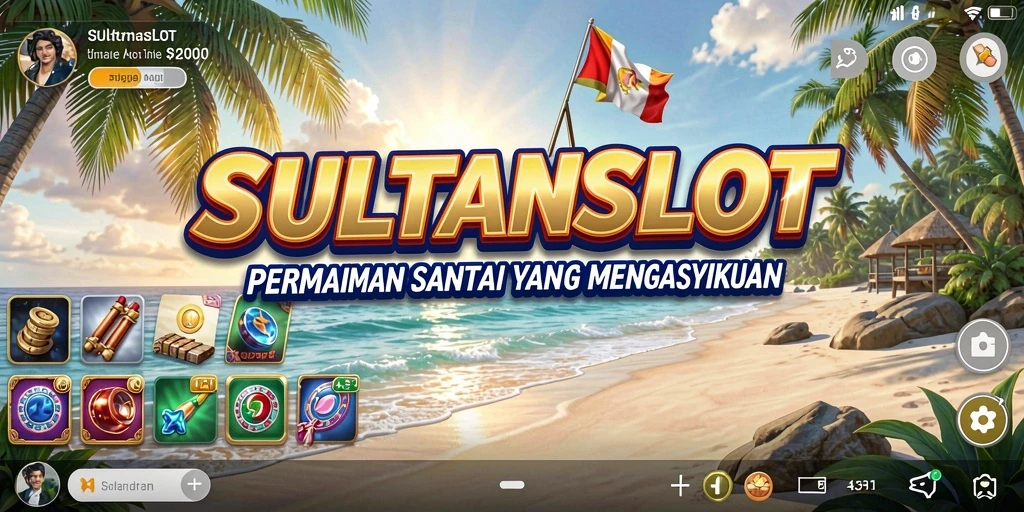 Tampilan utama gameplay SULTANSLOT yang seru dan colorful.