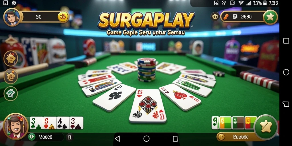 Tampilan gameplay Gaple yang seru dan interaktif