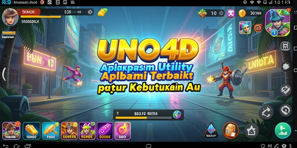 Tampilan utama aplikasi <strong>UNO4D</strong> dengan fitur utilitas yang lengkap.